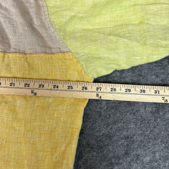 Territory‎ Ahead Shirt Mens XLT Multicolored Colorblock Linen Short Sleeve Patch - Picture 13 of 14